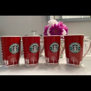 Starbucks Christmas mugs set of 4
